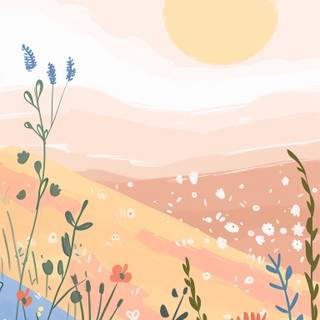 Aesthetic simple spring wallpaper