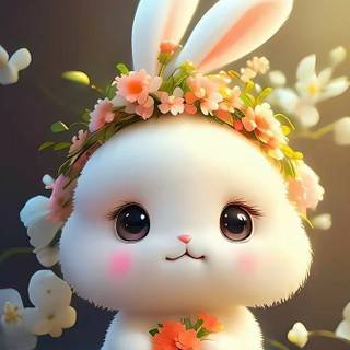 Cute bunny cartoon wallpaper