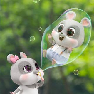 Cute bunny cartoon wallpaper