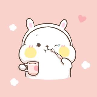 Cute bunny cartoon wallpaper