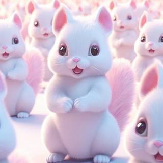 Cute bunny cartoon wallpaper