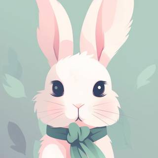 Cute bunny cartoon wallpaper