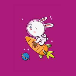 Cute bunny cartoon wallpaper