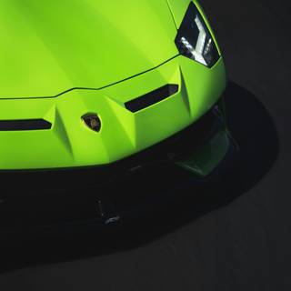 Green car 4k wallpaper