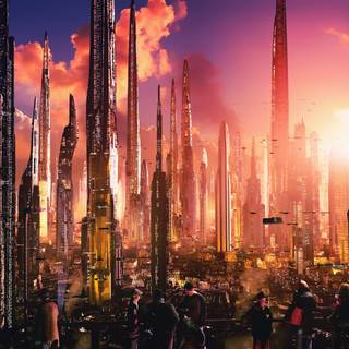 4k future city wallpaper