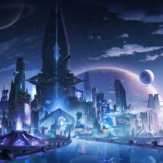 4k future city wallpaper