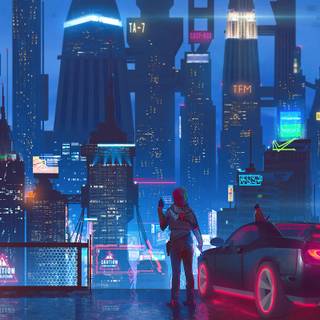 4k future city wallpaper