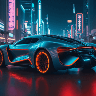 Green car 4k wallpaper