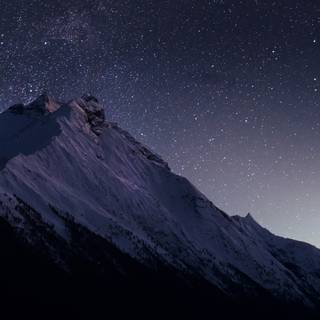 Night snow 4k wallpaper