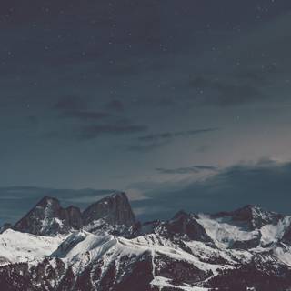 Night snow 4k wallpaper