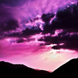 Purple and black sunset wallpaper