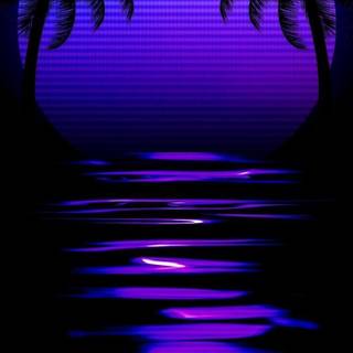 Purple and black sunset wallpaper