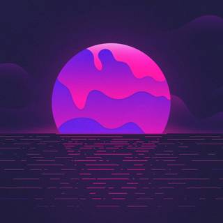Purple and black sunset wallpaper