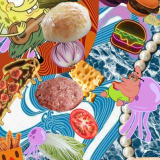 SpongeBob food wallpaper