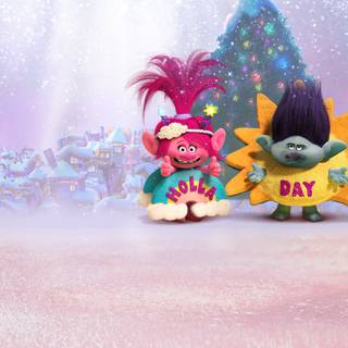 Trolls Holiday wallpaper