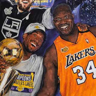 Kobe Bryant and Shaq wallpaper