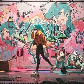 Graffiti anime wallpaper