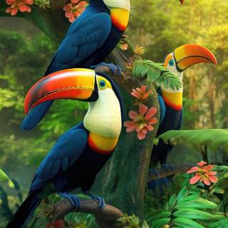 Beautiful birds Full HD mobile wallpaper