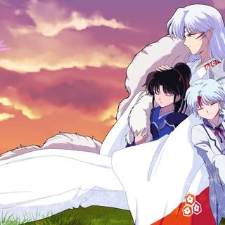Sesshomaru and Rin Yashahime desktop wallpaper