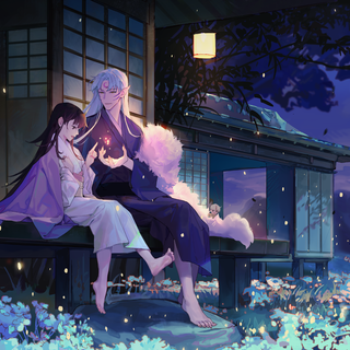 Sesshomaru and Rin Yashahime desktop wallpaper