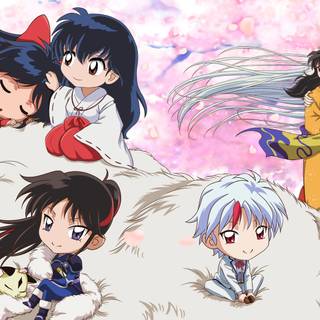 Sesshomaru and Rin Yashahime desktop wallpaper