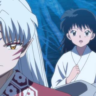 Sesshomaru and Rin Yashahime desktop wallpaper