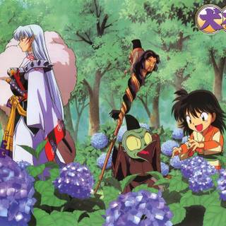 Sesshomaru and Rin Yashahime desktop wallpaper