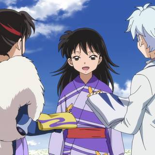 Sesshomaru and Rin Yashahime desktop wallpaper