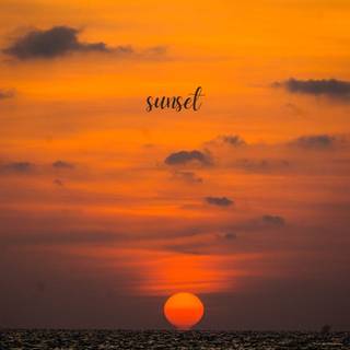 Aesthetic sunset computer wallpaper