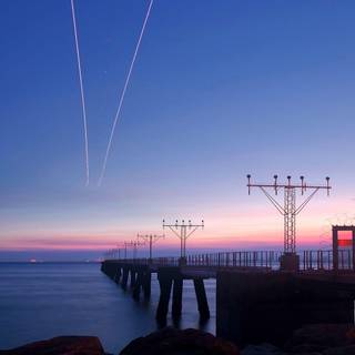 Aesthetic sunset computer wallpaper