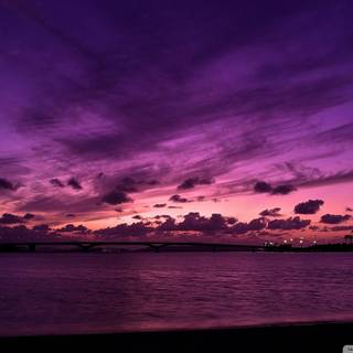 Aesthetic sunset computer wallpaper