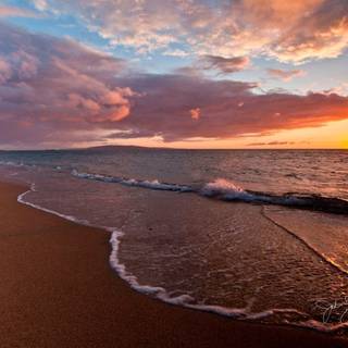 Aesthetic sunset computer wallpaper