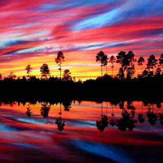 Aesthetic sunset computer wallpaper