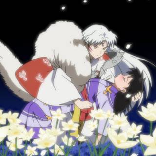 Sesshomaru and Rin Yashahime desktop wallpaper