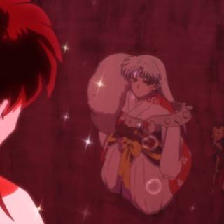 Sesshomaru and Rin Yashahime desktop wallpaper