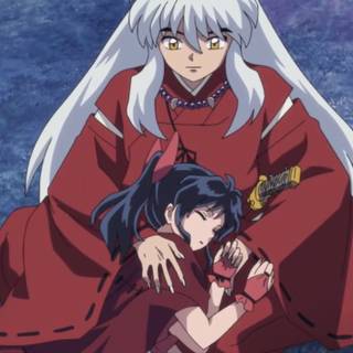 Sesshomaru and Rin Yashahime desktop wallpaper