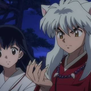 Sesshomaru and Rin Yashahime desktop wallpaper
