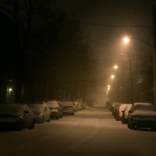 Dark street winter wallpaper
