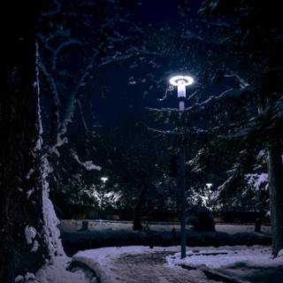 Dark street winter wallpaper