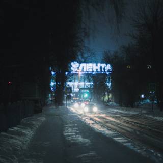 Dark street winter wallpaper