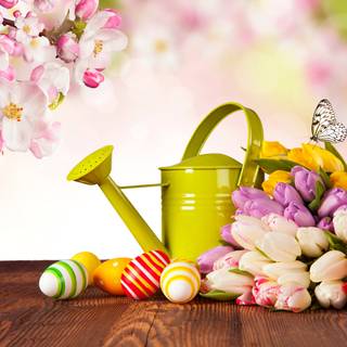 Easter and butterflies wallpaper
