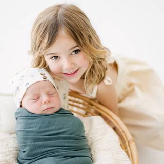 Mother and new born baby wallpaper