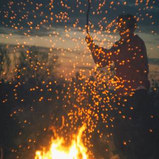 Fire sparkle wallpaper