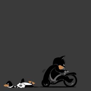 Black cartoon 4k iPhone wallpaper