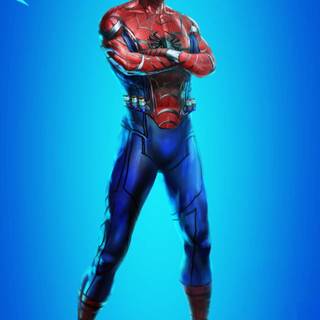 Blue and red Fortnite iPhone wallpaper