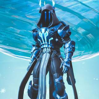 Blue and red Fortnite iPhone wallpaper