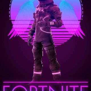 Blue and red Fortnite iPhone wallpaper