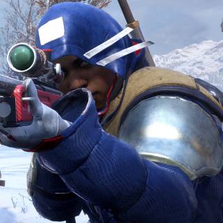 Blue and red Fortnite iPhone wallpaper