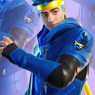 Blue and red Fortnite iPhone wallpaper