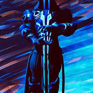 Blue and red Fortnite iPhone wallpaper